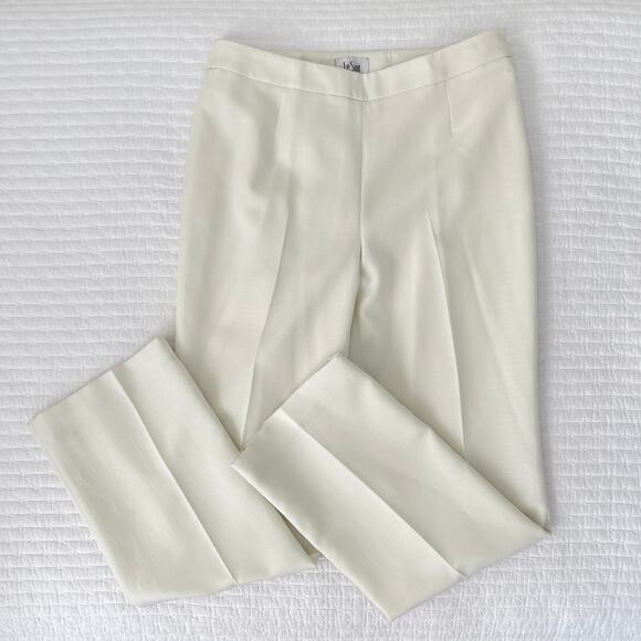 New Le Suit Women's 2 Piece Single Breasted Blazer and Pant Suit Set in Ivory 8 - Picture 9 of 14
